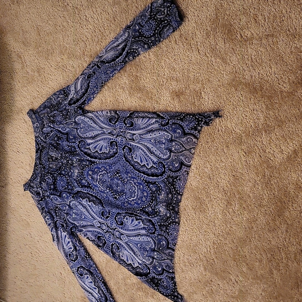 INC International Concepts Long Sleeve Cold Shoulder Blouse